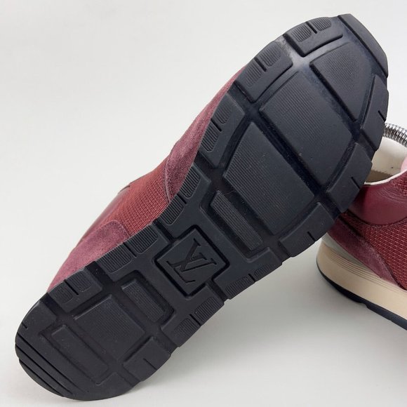 Louis Vuitton Abbesses low top trainer red suede mesh 8 LV or 9 US 42 EUR GO1106 - Picture 10 of 13